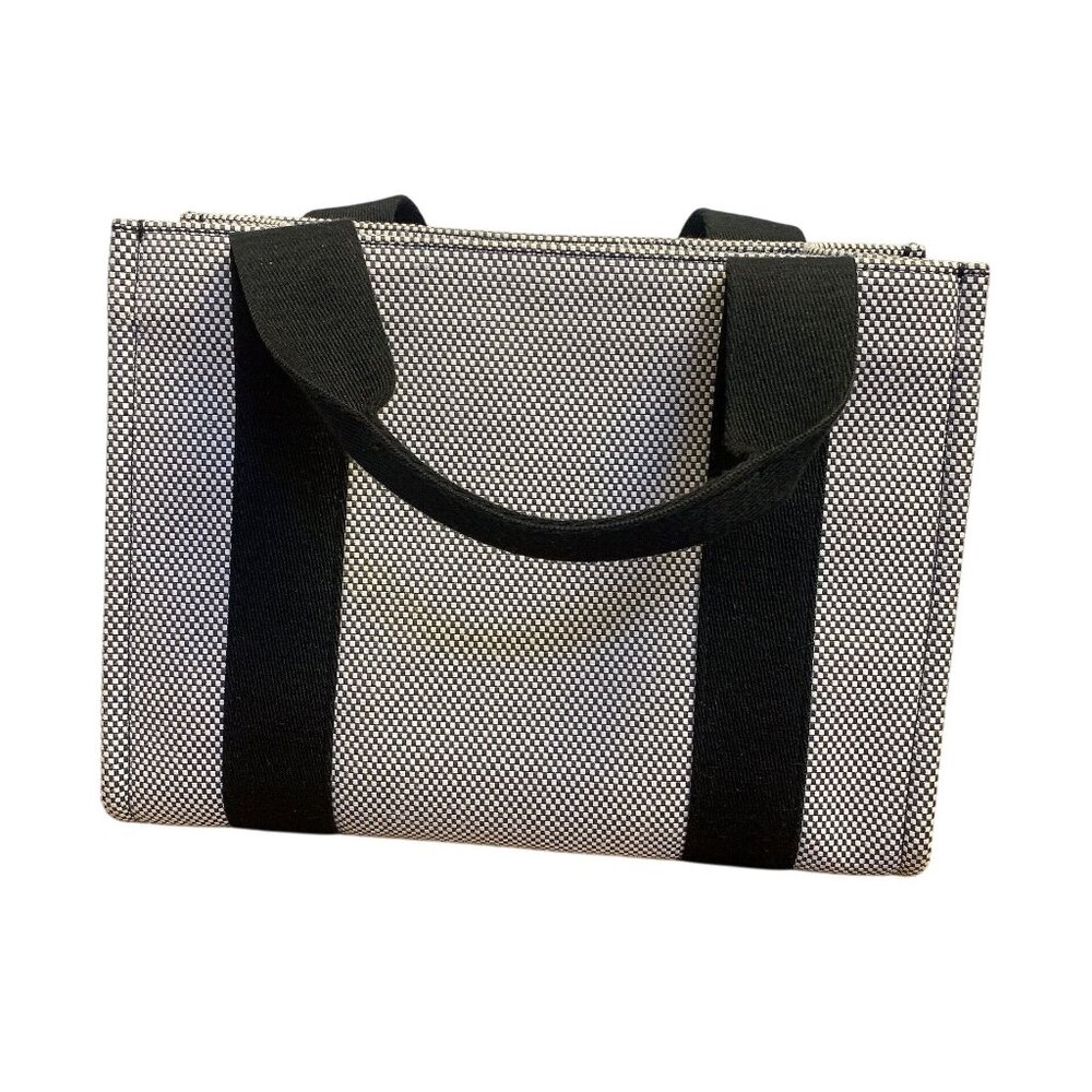 Lululemon Two-Tone Canvas Tote Bag Black & White With Adjustable Stra - Picture 5 of 7